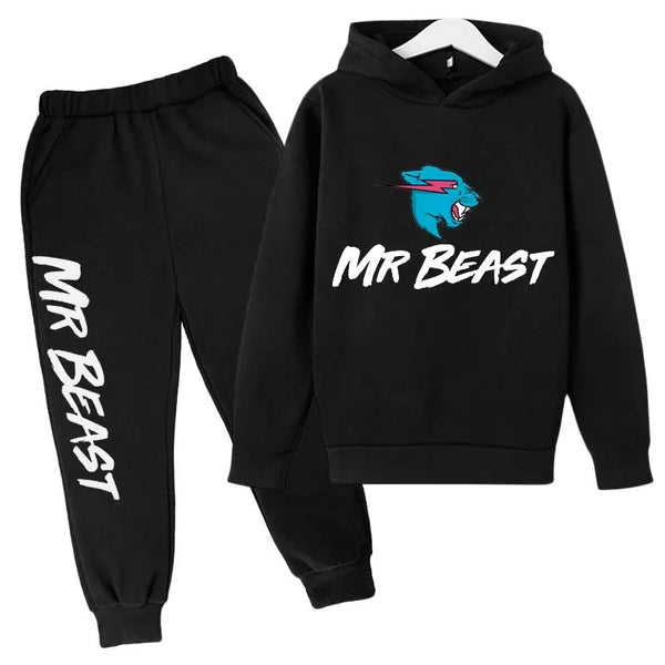 Mr Beast Hoodie+Pants 3-14 Years Boys Girls Outfit