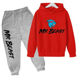 Mr Beast Hoodie+Pants 3-14 Years Boys Girls Outfit