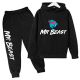 Mr Beast Hoodie+Pants 3-14 Years Boys Girls Outfit